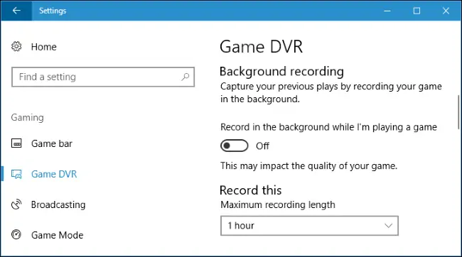 فیلم‌برداری از بازی‌ها در ویندوز ۱۰ و آشنایی با پردازش Broadcast DVR server و تنظیمات آن