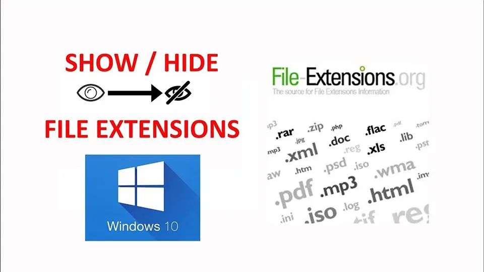 آموزش نمایش پسوند فایل‌ها در ویندوز و روش فعالسازی نمایش فایل‌های سیستمی و شناسایی ویروس‌ها