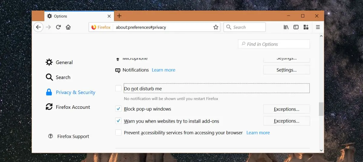 چگونه نمایش نوتیفیکیشن سایت‌ها را Firefox مسدود کنیم؟