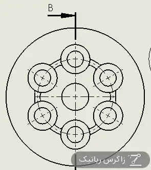 آموزش نقشه‌کشی در سالیدورکس: اندازه‌گذاری با Model Items و Smart Dimension و ترسیم علامت مرکز سوراخ‌ها و محور قطعه