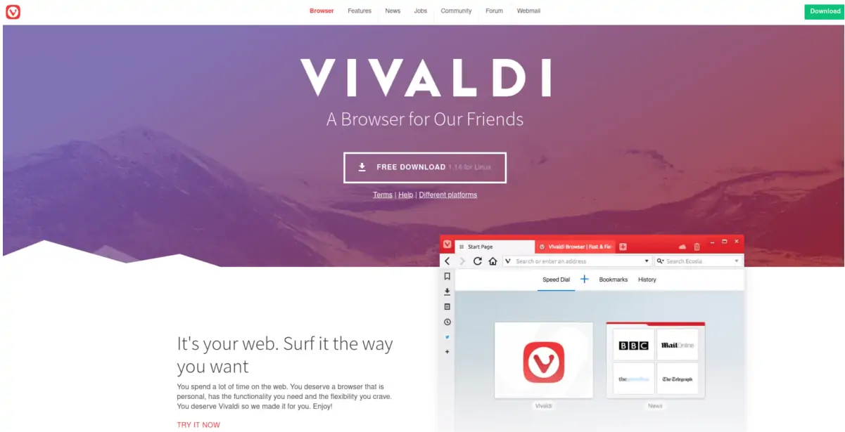 آموزش نصب Vivaldi در لینوکس اوبونتو و دبیان و سایر توزیعات لینوکس