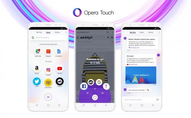 معرفی مرورگر Opera Touch و شیوه استفاده از Flow و دیگر قابلیت‌های آن