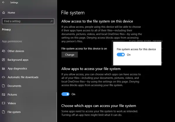 آشنایی با تنظیمات جدید دسترسی اپ‌ها به فایل‌ها در ویندوز ۱۰