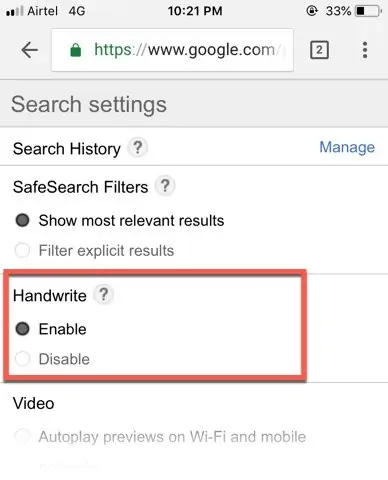 آموزش سرچ کردن در گوگل با دست‌خط خودتان