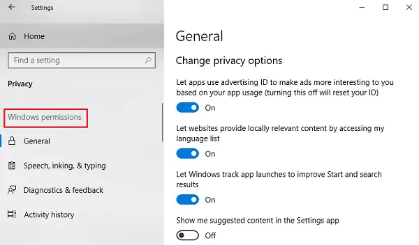 آشنایی با تنظیمات حریم خصوصی یا Privacy در ویندوز ۱۰ نسخه‌ ۱۸۰۳