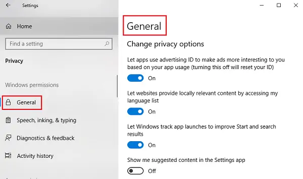 آشنایی با تنظیمات حریم خصوصی یا Privacy در ویندوز ۱۰ نسخه‌ ۱۸۰۳