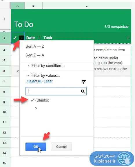 آموزش کار با Google Sheets برای مدیریت هزینه‌های ماهانه و لیست کار و برنامه‌ها