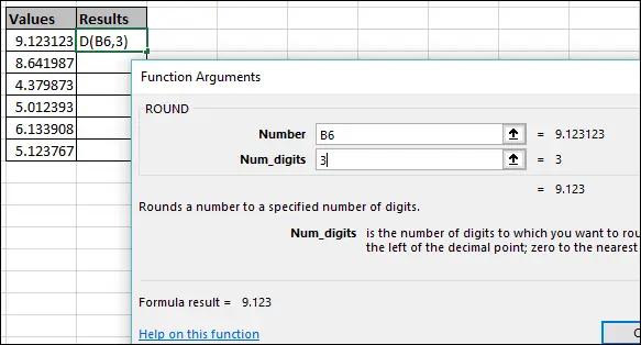 آموزش حذف اعشار و گرد یا رند کردن اعداد در Excel با تابع ROUND