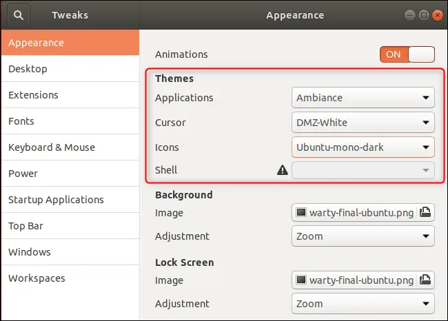 آموزش نصب و فعالسازی تم‌ها در لینوکس Ubuntu