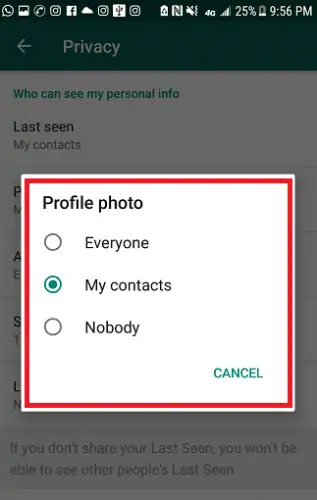 چگونه تصویر پروفایل واتس‌اپ را از دید دیگران پنهان کنیم؟