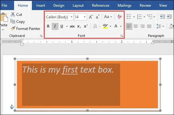 آموزش استفاده از Text Box یا کادر متن با طراحی و ابعاد دلخواه در Word