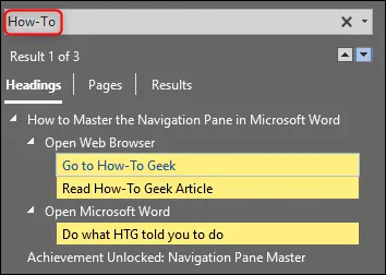 آموزش مدیریت عنوان‌ها و فصل‌های فایل ورد به کمک Navigation Pane