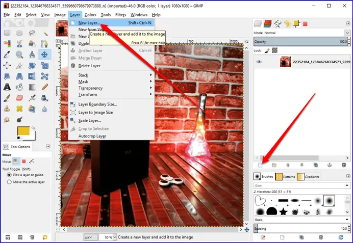 آموزش قرار دادن عکس درون متن به کمک GIMP