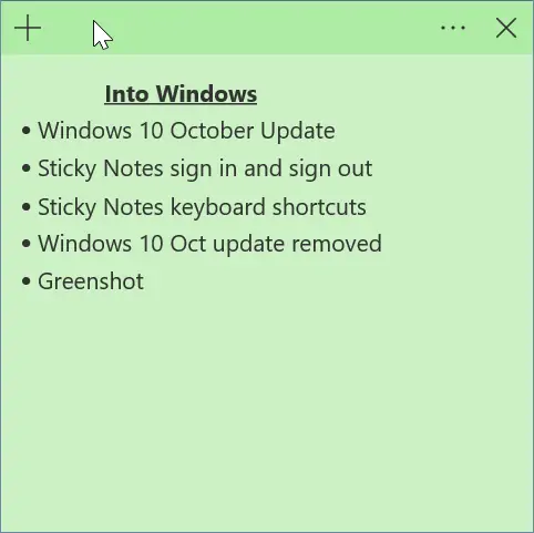 شورت‌کات‌های کیبورد برای استفاده از Sticky Notes 3.0 در ویندوز ۱۰