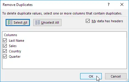 روش حذف سریع ردیف‌های تکراری یا حاوی سلول تکراری در Excel با Remove Duplicate