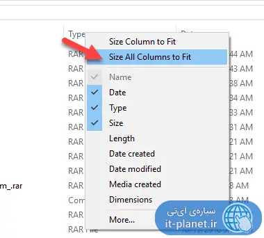 چگونه مشخصات فایل‌ها را در File Explorer ویندوز ۱۰ ببینیم و و اندازه‌ و موقعیت ستون‌های Details را تغییر دهیم؟