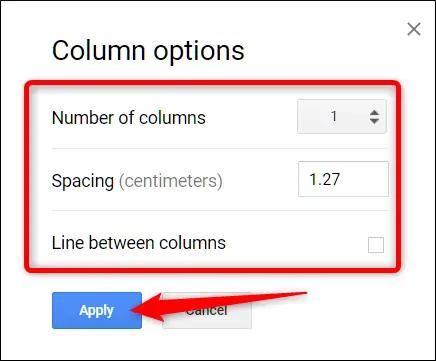 چگونه در گوگل داکس به صورت چند ستونی تایپ کنیم؟