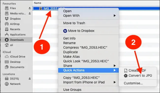 آموزش تبدیل عکس‌های HEIC آیفون و آیپد در macOS با Quick Action