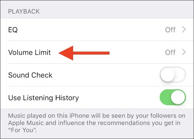 آموزش محدود کردن بلندی صدا در اپ Apple Music