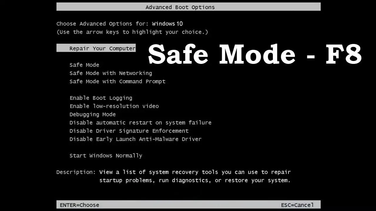 روش‌های مختلف بوت کردن ویندوز در حالت Safe Mode