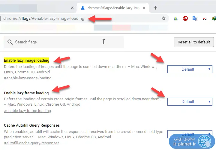 روش فعال یا غیرفعال کردن بارگذاری تدریجی عکس و فریم‌ها در Chrome و Firefox
