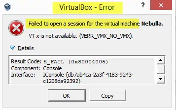 روش‌های رفع ارور VirtualBox حین بارگذاری وضعیت یا State قبلی ماشین مجازی