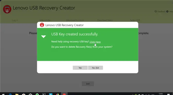 آموزش ایجاد پارتیشن ریکاوری با Lenovo USB Recovery Creator