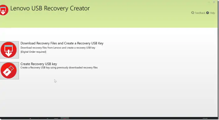 آموزش ایجاد پارتیشن ریکاوری با Lenovo USB Recovery Creator