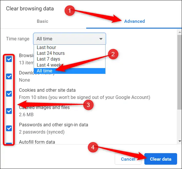 آموزش پاکسازی تمام اطلاعات همگا‌م‌سازی شده از طریق حساب Gmail در مرورگر Chrome