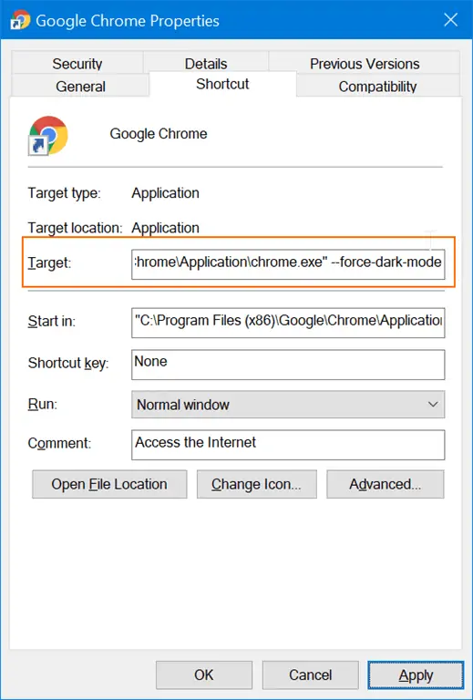 آموزش فعال کردن پوسته‌ی مشکی مرورگر Chrome در ویندوز