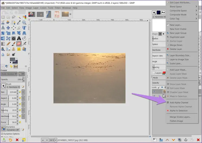 آموزش کار با لایه‌ها در GIMP: تغییر ترتیب لایه‌ها، شفافیت لایه‌ها و قرار دادن عکسی روی دیگری