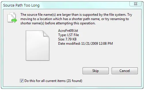 رفع ارور طولانی بودن نام فایل و مسیر آن در ویندوز یا Source Path Too Long