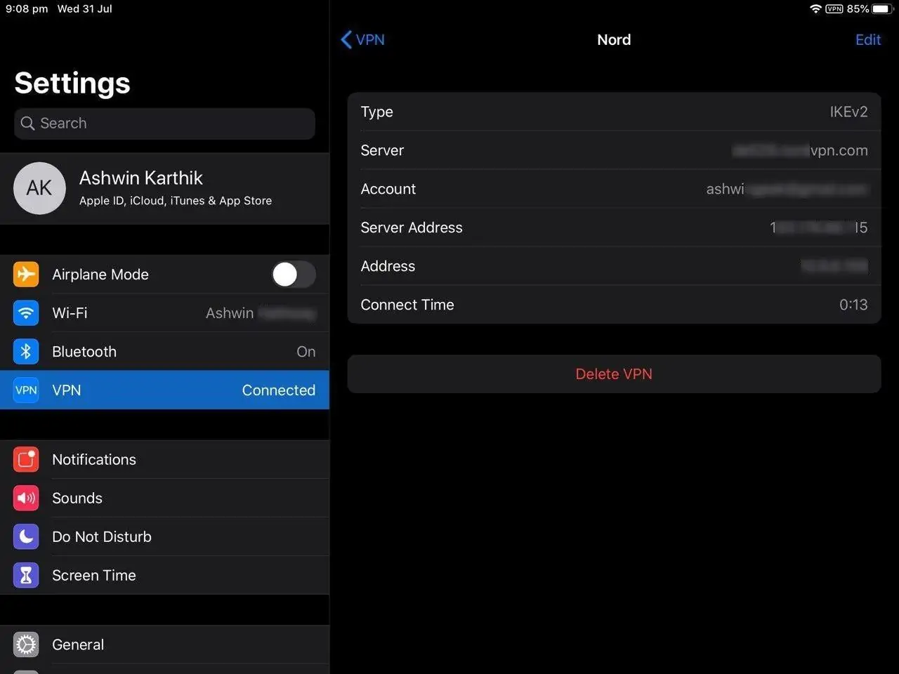 آموزش تنظیمات VPN به روش دستی در iOS