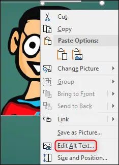 آموزش نوشتن متن جایگزین یا Alt Text برای عکس‌ها در PowerPoint
