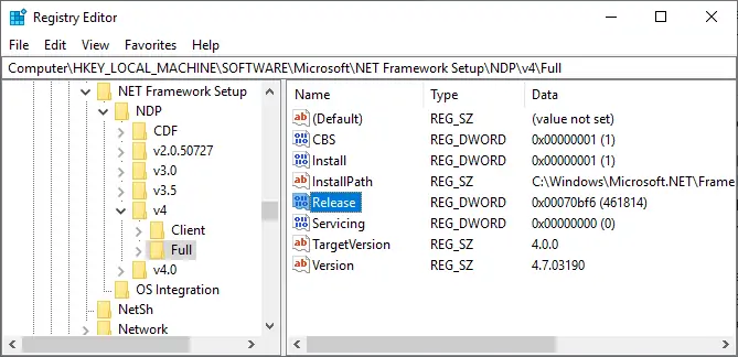 چگونه نسخه‌ی Microsoft .Net Framework نصب شده در ویندوز را بفهمیم؟