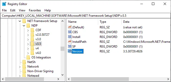 چگونه نسخه‌ی Microsoft .Net Framework نصب شده در ویندوز را بفهمیم؟