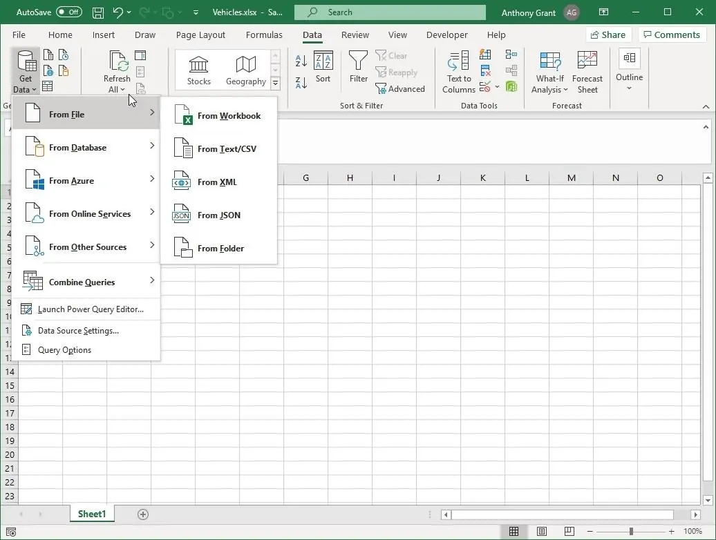 آموزش استفاده از Power Query در Excel برای ورود و ویرایش و پردازش داده‌ها از منابع مختلف