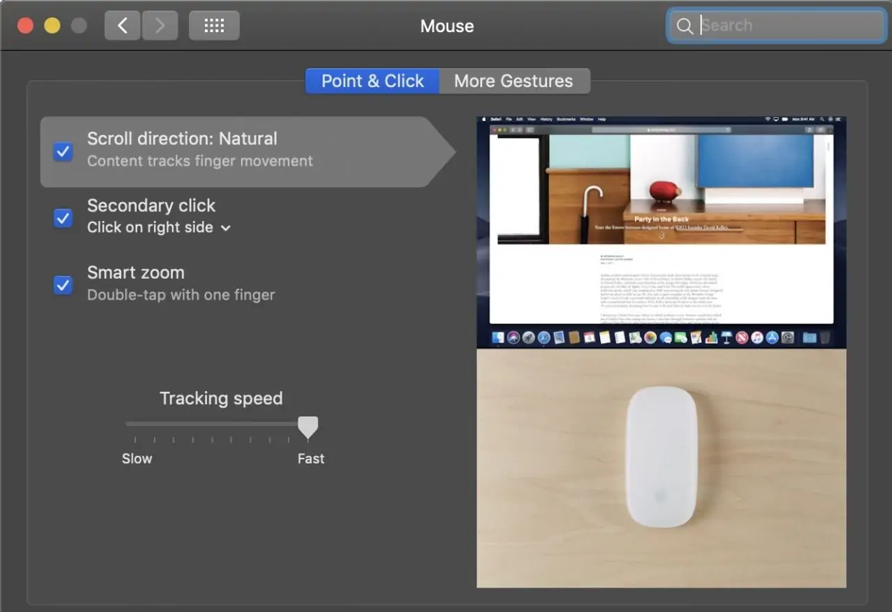 آموزش استفاده از ژست‌های حرکتی Magic Mouse اپل در مک