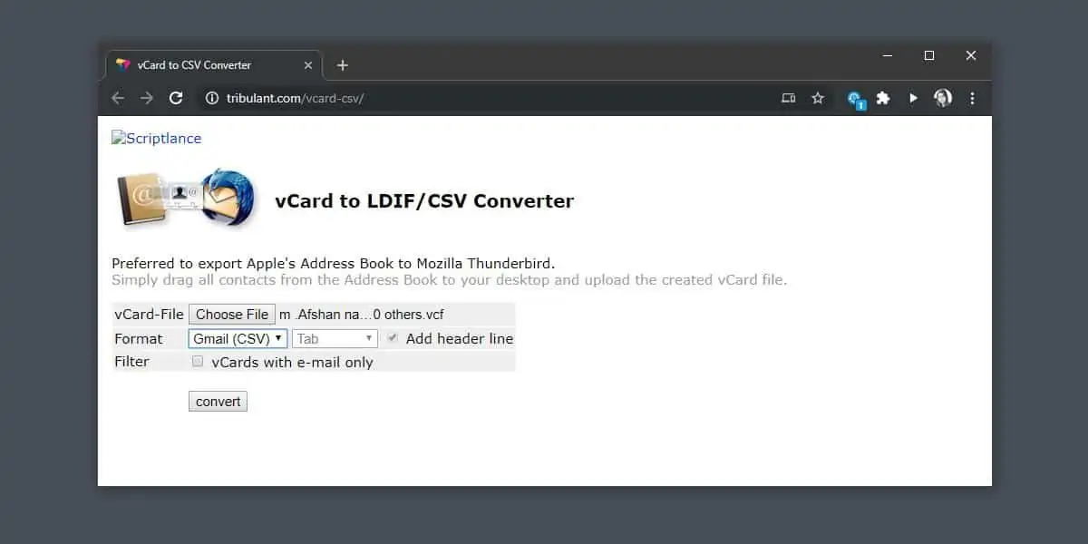 آموزش تبدیل فایل VCF مخاطبین به CSV اکسل
