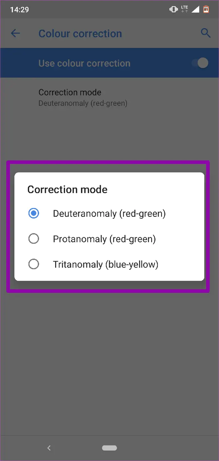 آموزش فعال کردن تصحیح رنگ یا Color Correction اندروید برای افراد کوررنگ