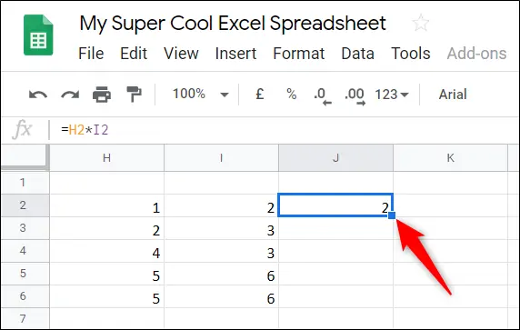 آموزش ضرب کردن اعداد و سلول‌ها و ستون‌ها در جدول‌های Google Sheets