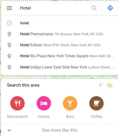 آموزش چک کردن مکان‌های مهم اطراف در گوگل مپس