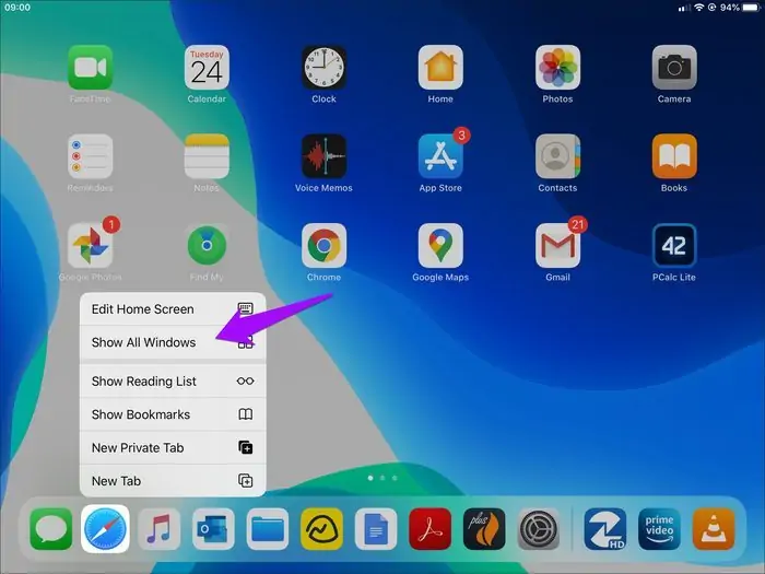 آموزش باز کردن پنجره‌های متعدد در مرورگر Safari تحت iPadOS