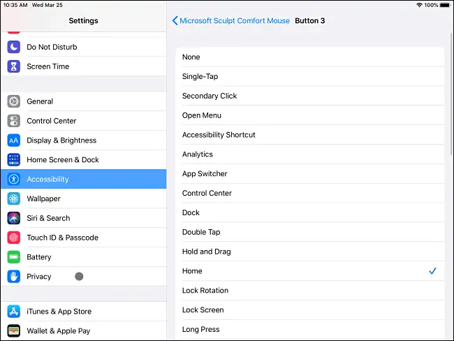 آموزش استفاده از دکمه‌های مختلف موس و تغییر کارکرد آن در iPad