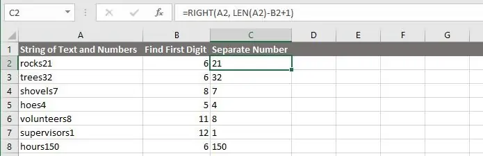 چگونه اعداد موجود در جملات را از سلول‌های Excel استخراج کنیم؟