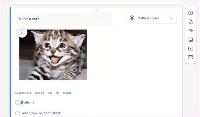 آموزش قرار دادن عکس و ویرایش آن در فرم‌های آنلاین Google Forms
