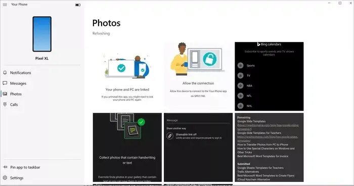 راهنمای کار با اپ Your Phone ویندوز ۱۰ برای مدیریت نوتیفیکشن‌ها، عکس‌ها و پیام‌های دیوایس اندرویدی