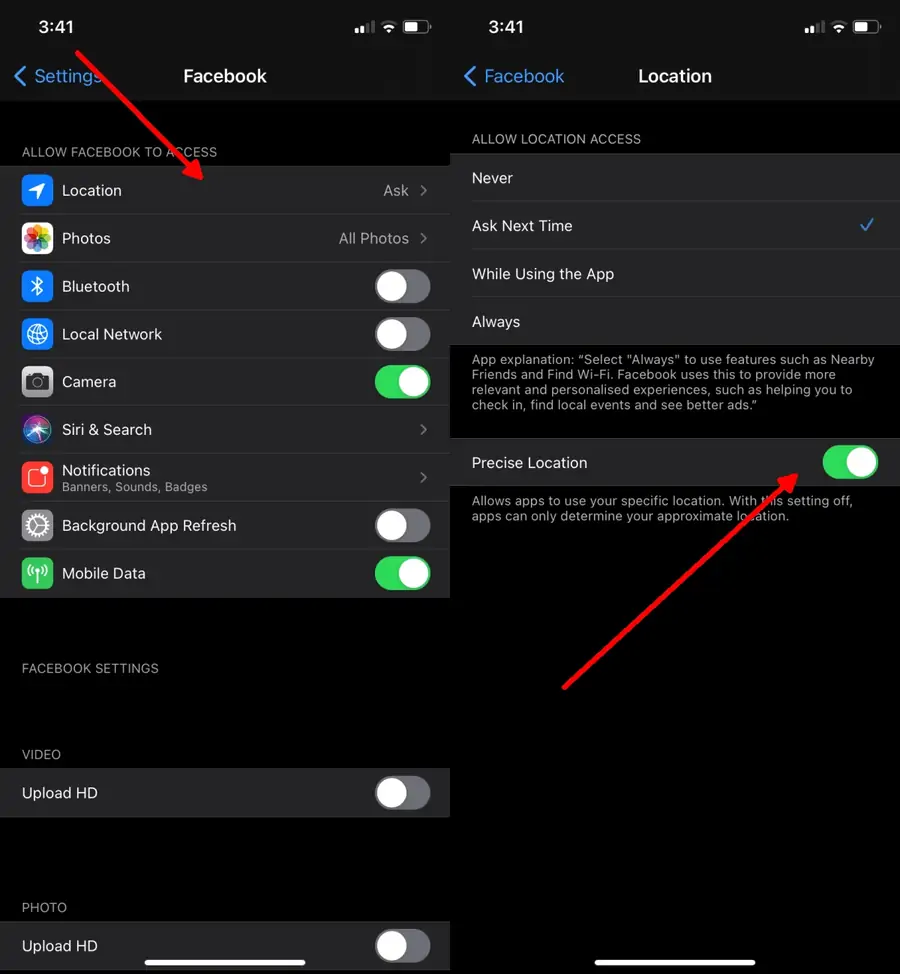 تفاوت تخمین موقعیت مکانی دقیق و تقریبی در آیفون و تنظیمات اپ‌ها در iOS 14