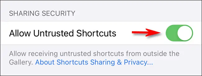 آموزش فعال کردن گزینه‌ی Allow Untrusted Shortcuts برای نصب کردن شورت‌کات‌های جدید در آیفون