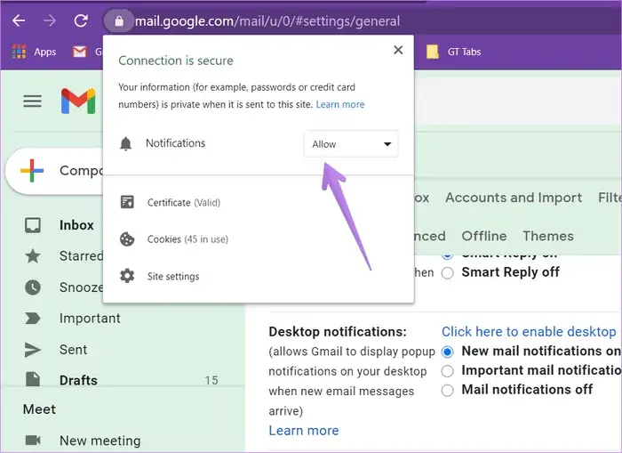 چگونه نوتیفیکیشن ایمیل جدید در سایت Gmail را در ویندوز دریافت کنیم؟
